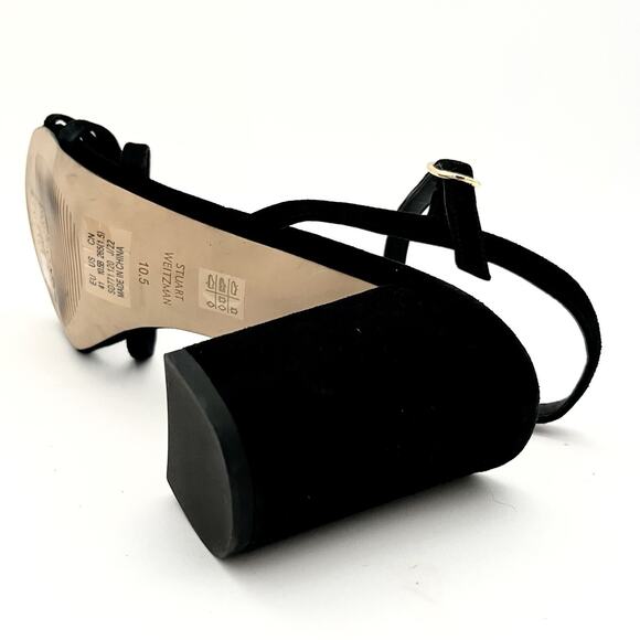 Stuart Weitzman 10.5 Starla Criss Cross Strappy Black Suede Heels Sexy MSRP $475 - Picture 10 of 12